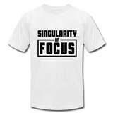 Singularity of Focus B Unisex Jersey T-Shirt by Bella + Canvas - white