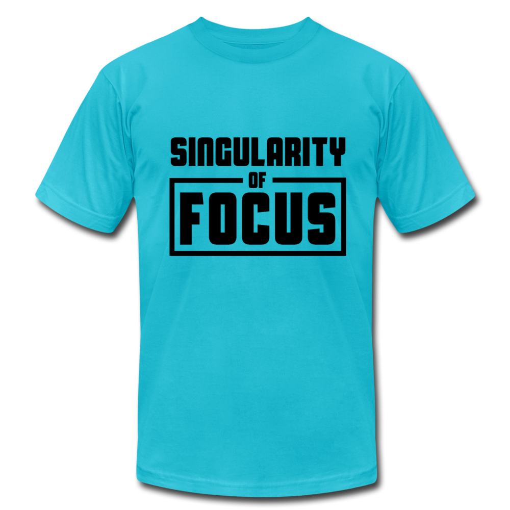 Singularity of Focus B Unisex Jersey T-Shirt by Bella + Canvas - turquoise