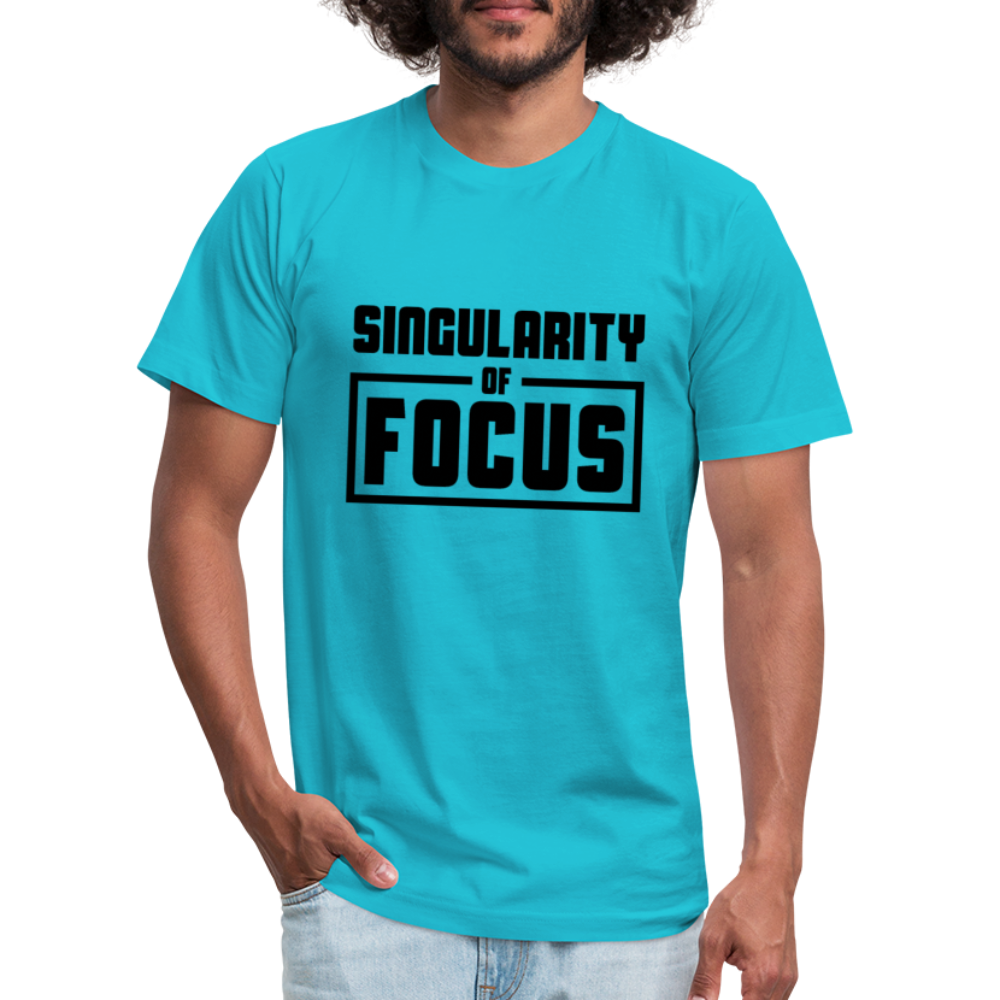 Singularity of Focus B Unisex Jersey T-Shirt by Bella + Canvas - turquoise