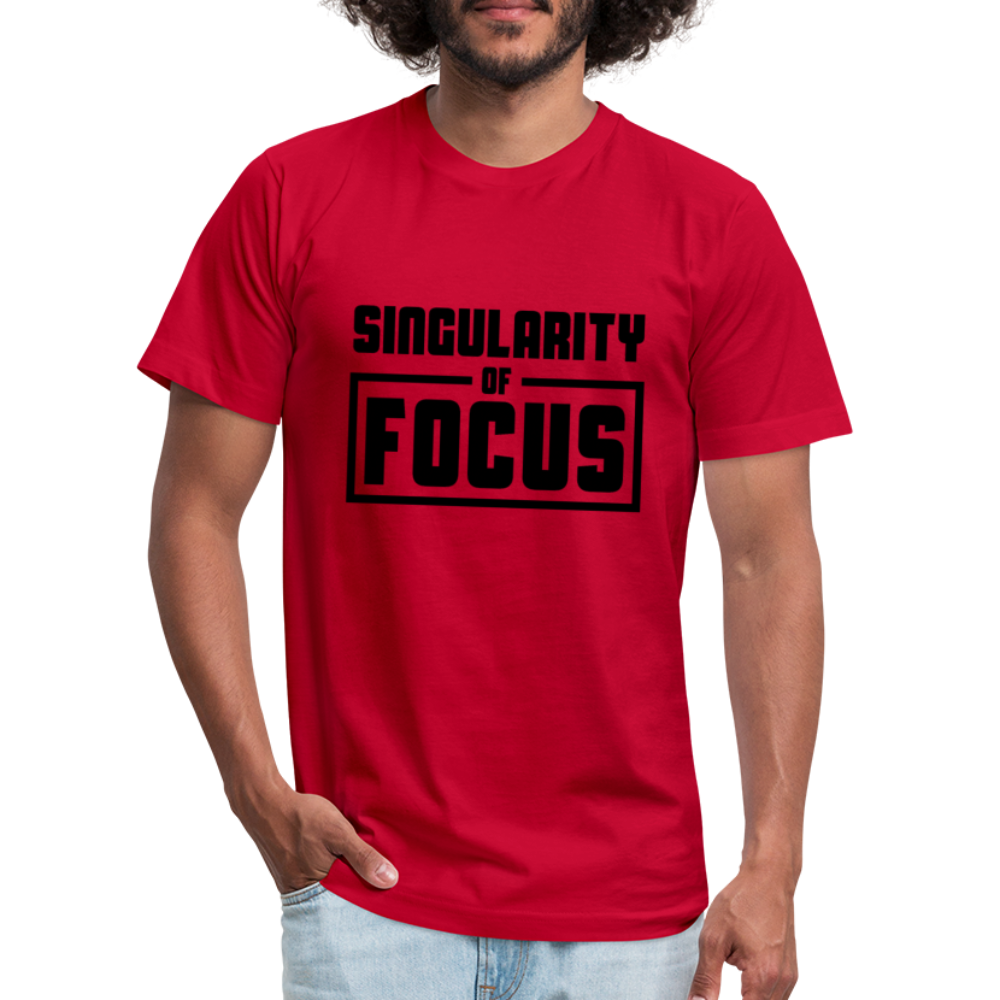 Singularity of Focus B Unisex Jersey T-Shirt by Bella + Canvas - red