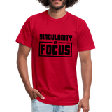 Singularity of Focus B Unisex Jersey T-Shirt by Bella + Canvas - red