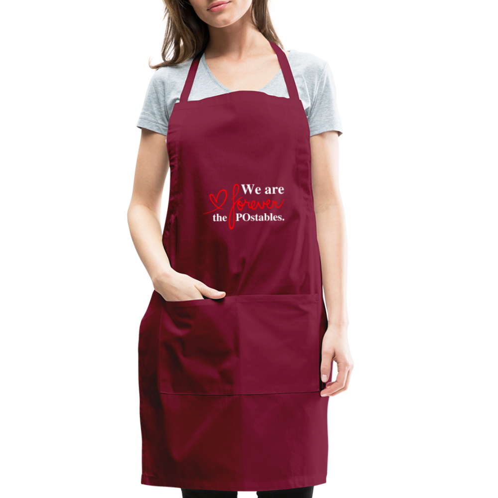 We are forever the POstables W Apron - burgundy