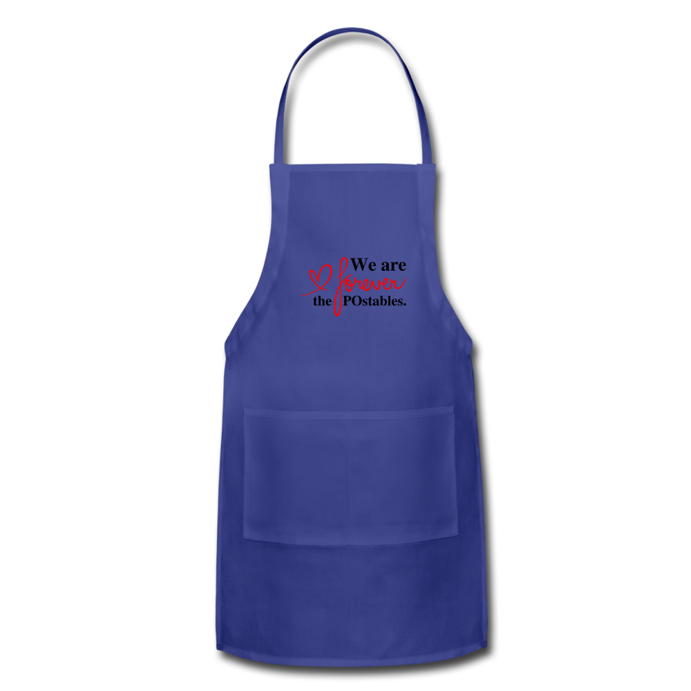 We are forever the POstables B Apron - royal blue