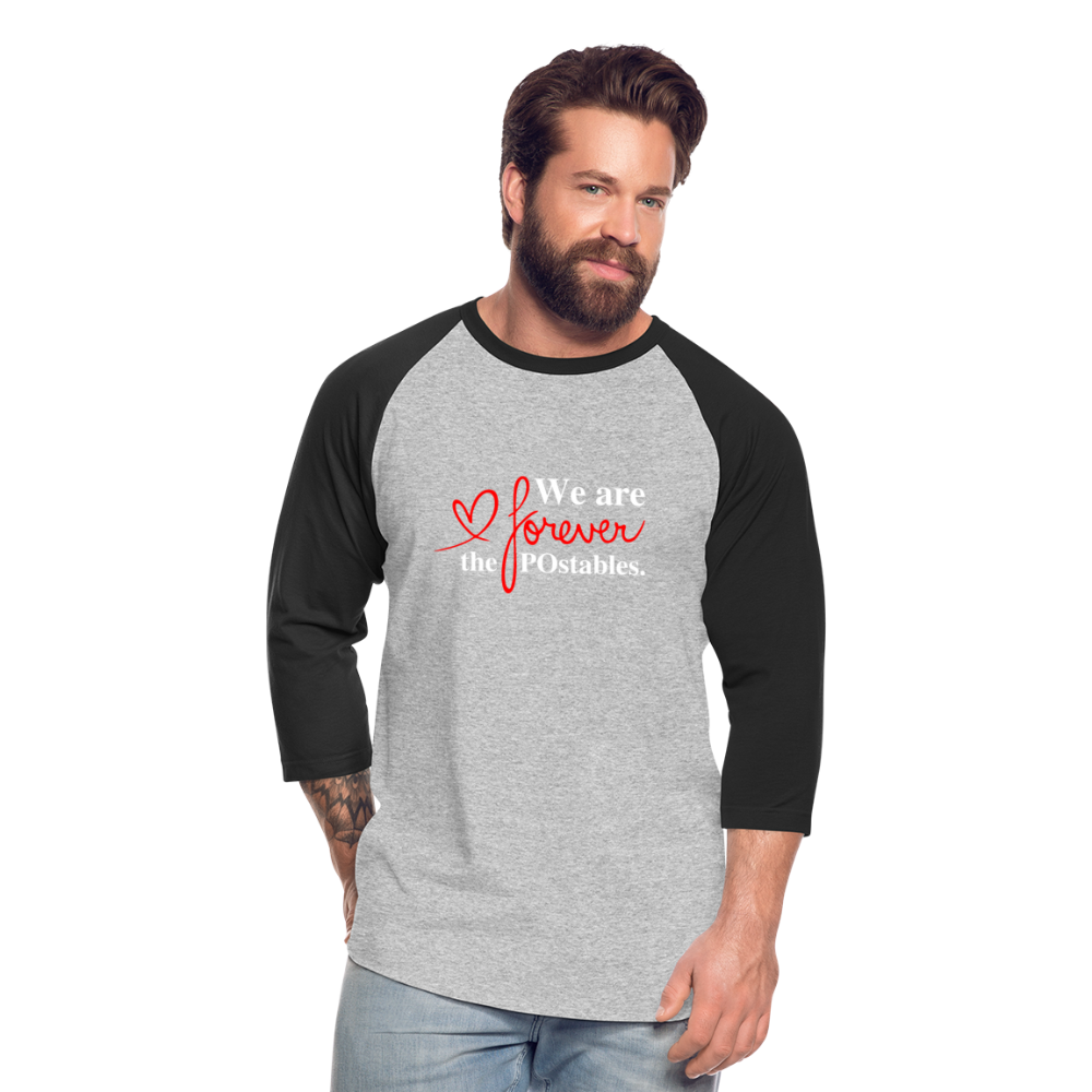 We are forever the POstables W Baseball T-Shirt - heather gray/black