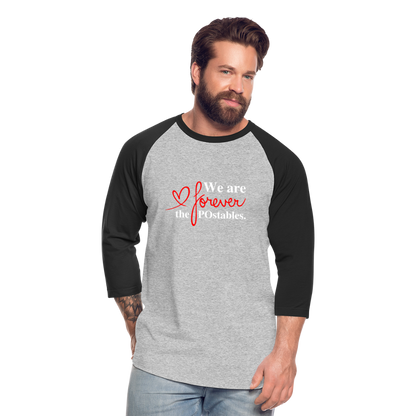 We are forever the POstables W Baseball T-Shirt - heather gray/black