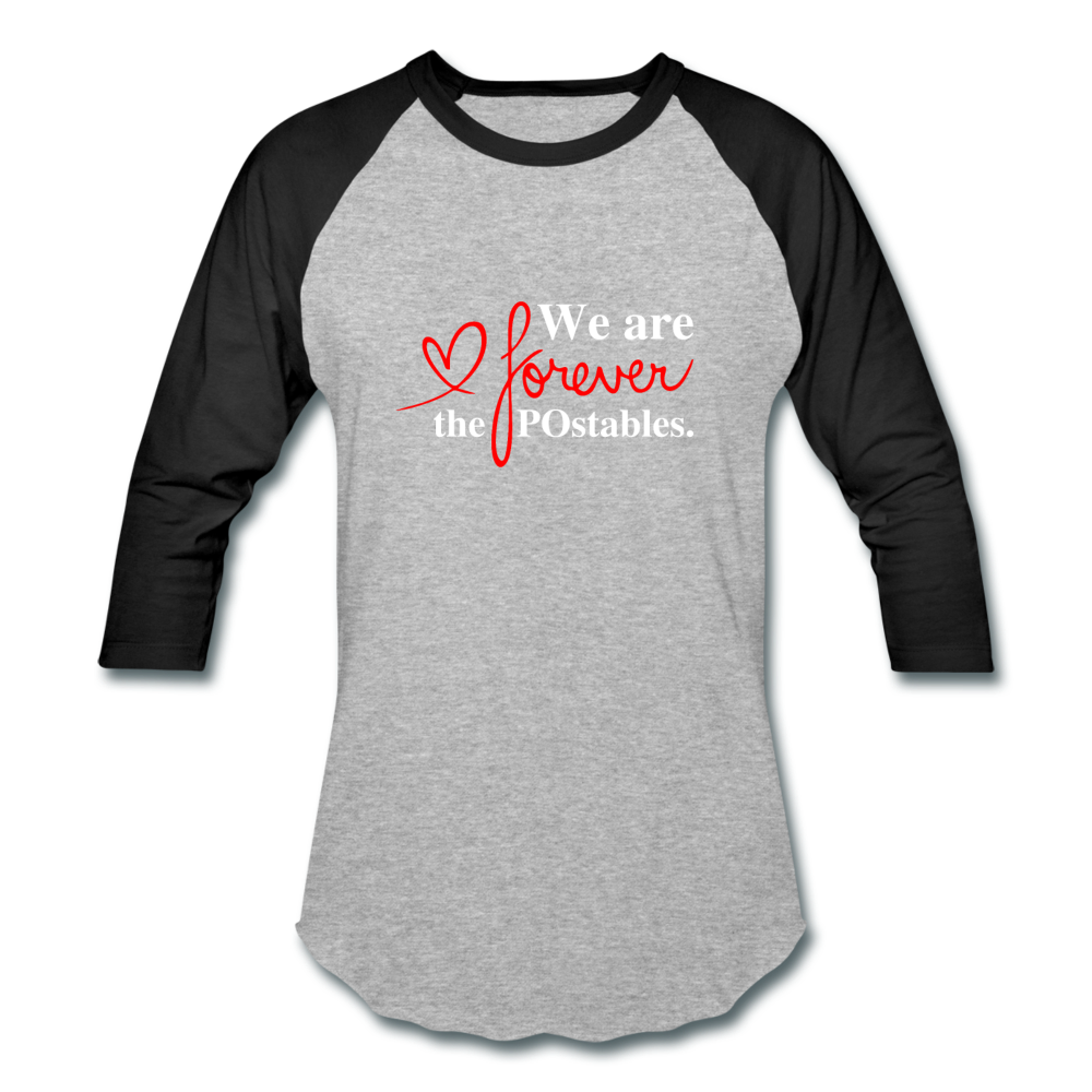 We are forever the POstables W Baseball T-Shirt - heather gray/black