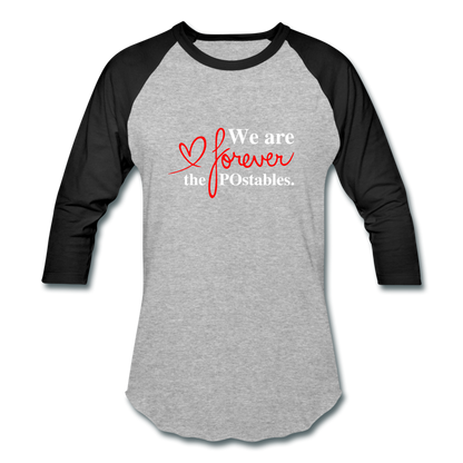 We are forever the POstables W Baseball T-Shirt - heather gray/black