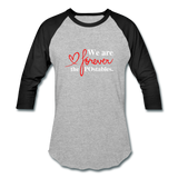 We are forever the POstables W Baseball T-Shirt - heather gray/black