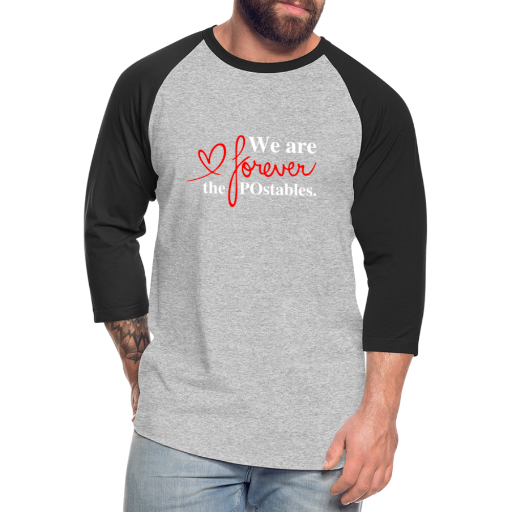 We are forever the POstables W Baseball T-Shirt - heather gray/black