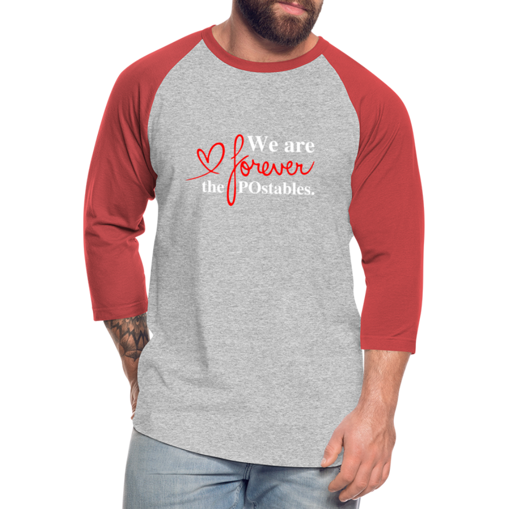 We are forever the POstables W Baseball T-Shirt - heather gray/red