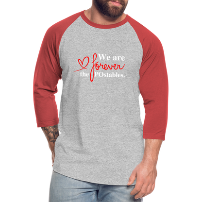 We are forever the POstables W Baseball T-Shirt - heather gray/red