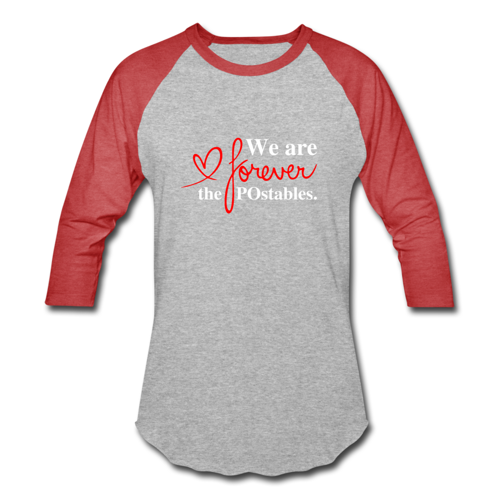 We are forever the POstables W Baseball T-Shirt - heather gray/red