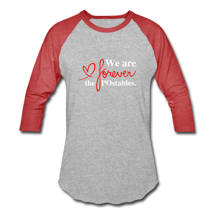 We are forever the POstables W Baseball T-Shirt - heather gray/red