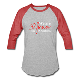 We are forever the POstables W Baseball T-Shirt - heather gray/red