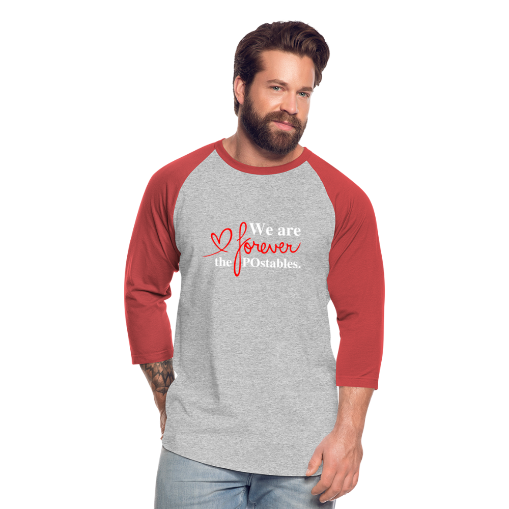 We are forever the POstables W Baseball T-Shirt - heather gray/red