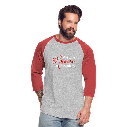 We are forever the POstables W Baseball T-Shirt - heather gray/red