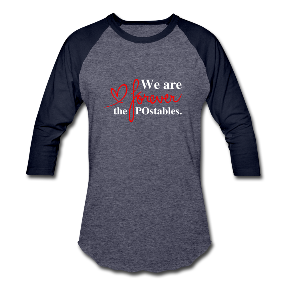 We are forever the POstables W Baseball T-Shirt - heather blue/navy