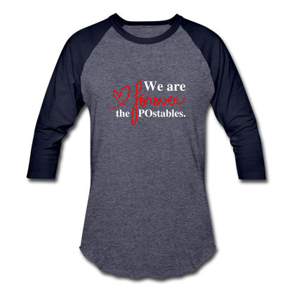 We are forever the POstables W Baseball T-Shirt - heather blue/navy