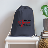 We are forever the POstables B Cotton Drawstring Bag - navy