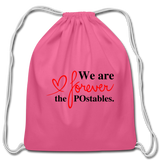 We are forever the POstables B Cotton Drawstring Bag - pink