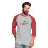 We are forever the POstables B Baseball T-Shirt - heather gray/red