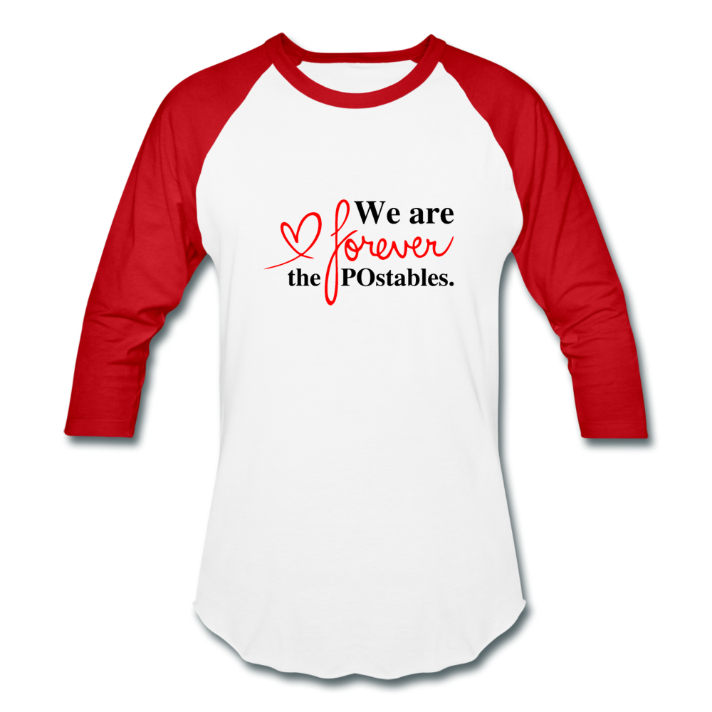 We are forever the POstables B Baseball T-Shirt - white/red