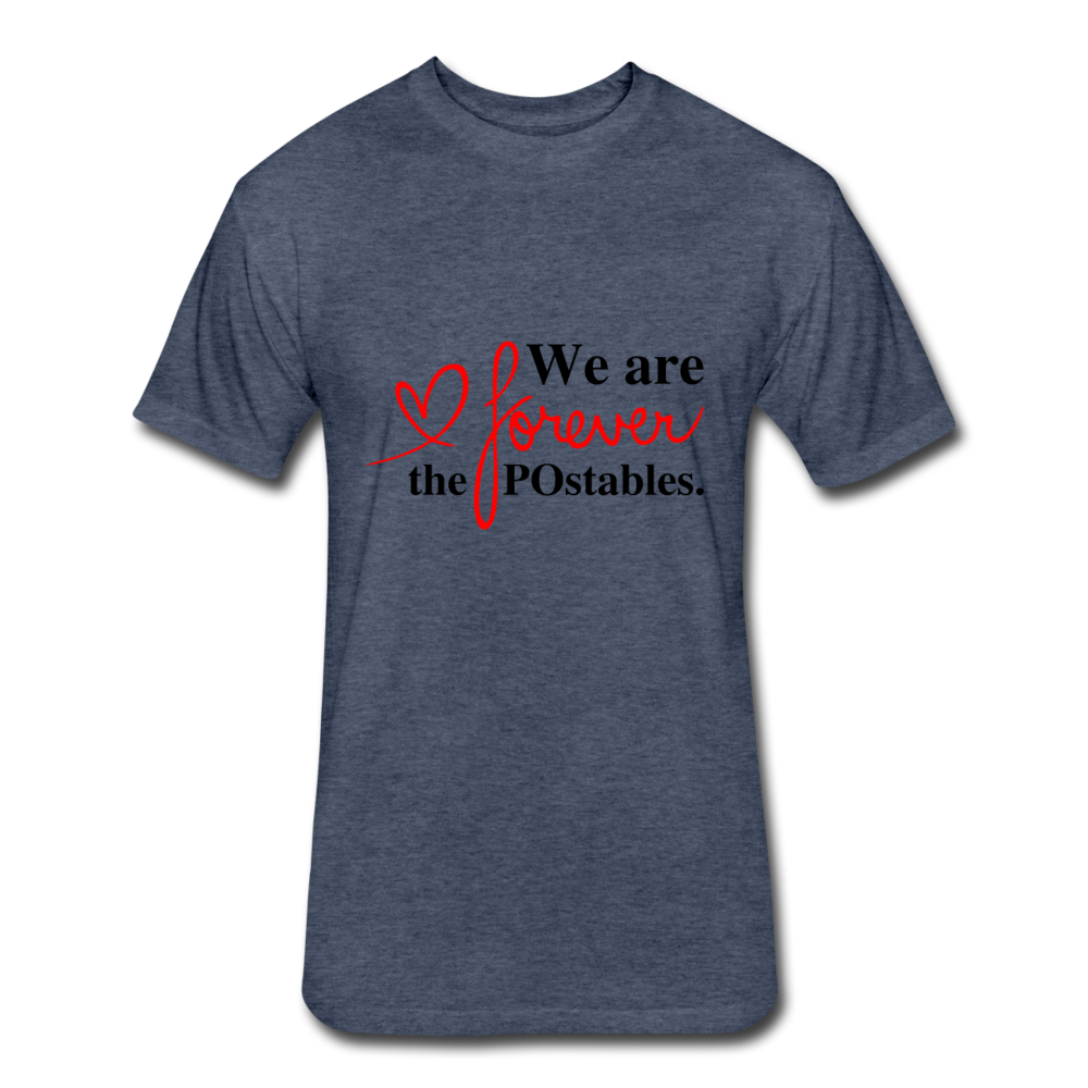 We are forever the POstables B Fitted Cotton/Poly T-Shirt by Next Level - heather navy