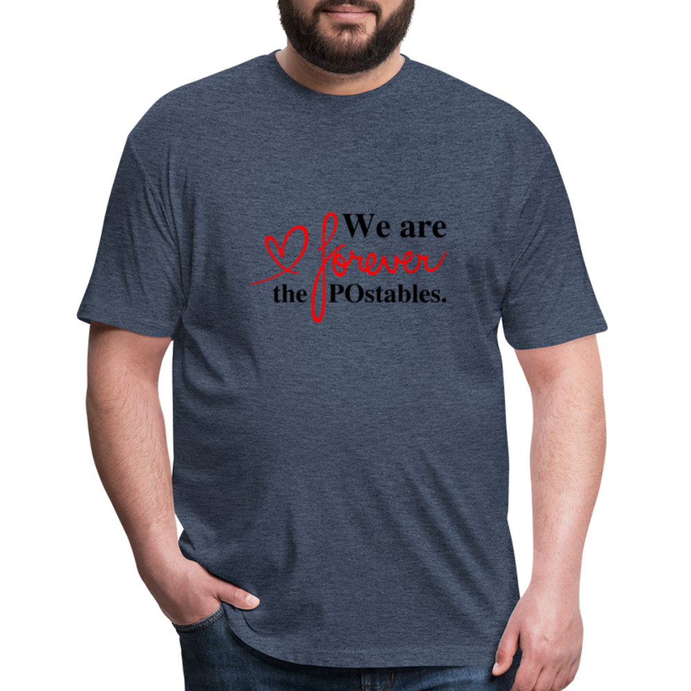 We are forever the POstables B Fitted Cotton/Poly T-Shirt by Next Level - heather navy