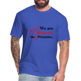 We are forever the POstables B Fitted Cotton/Poly T-Shirt by Next Level - heather royal