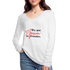 We are forever the POstables B Women’s Long Sleeve  V-Neck Flowy Tee - white