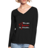 We are forever the POstables W Women’s Long Sleeve  V-Neck Flowy Tee - black