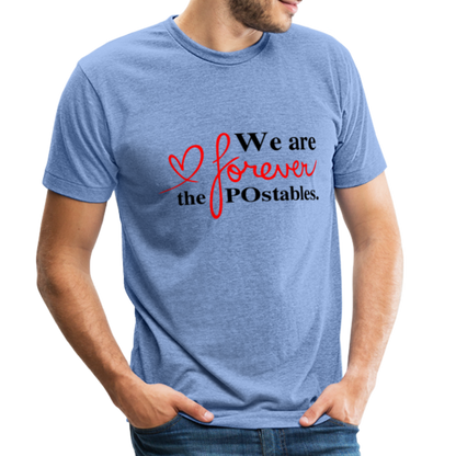 We are forever the POstables B Unisex Tri-Blend T-Shirt - heather Blue
