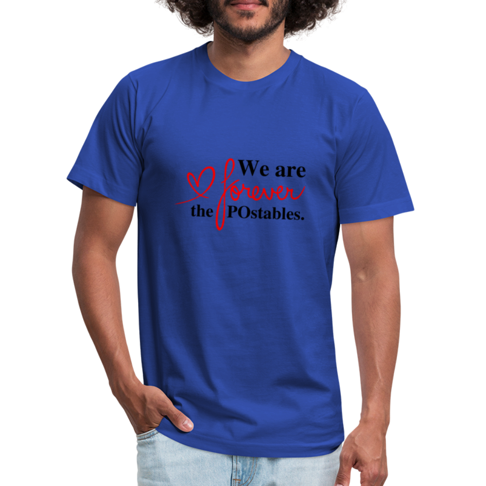 We are forever the POstables B Unisex Jersey T-Shirt by Bella + Canvas - royal blue