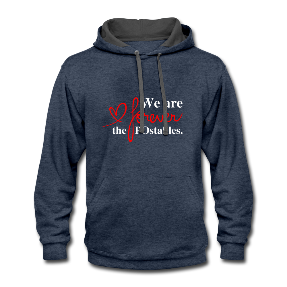 We are forever the POstables W Contrast Hoodie - indigo heather/asphalt