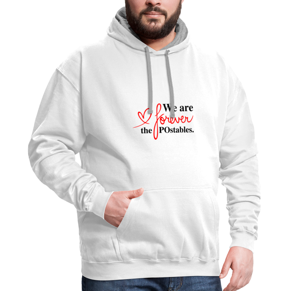 We are forever the POstables B Contrast Hoodie - white/gray