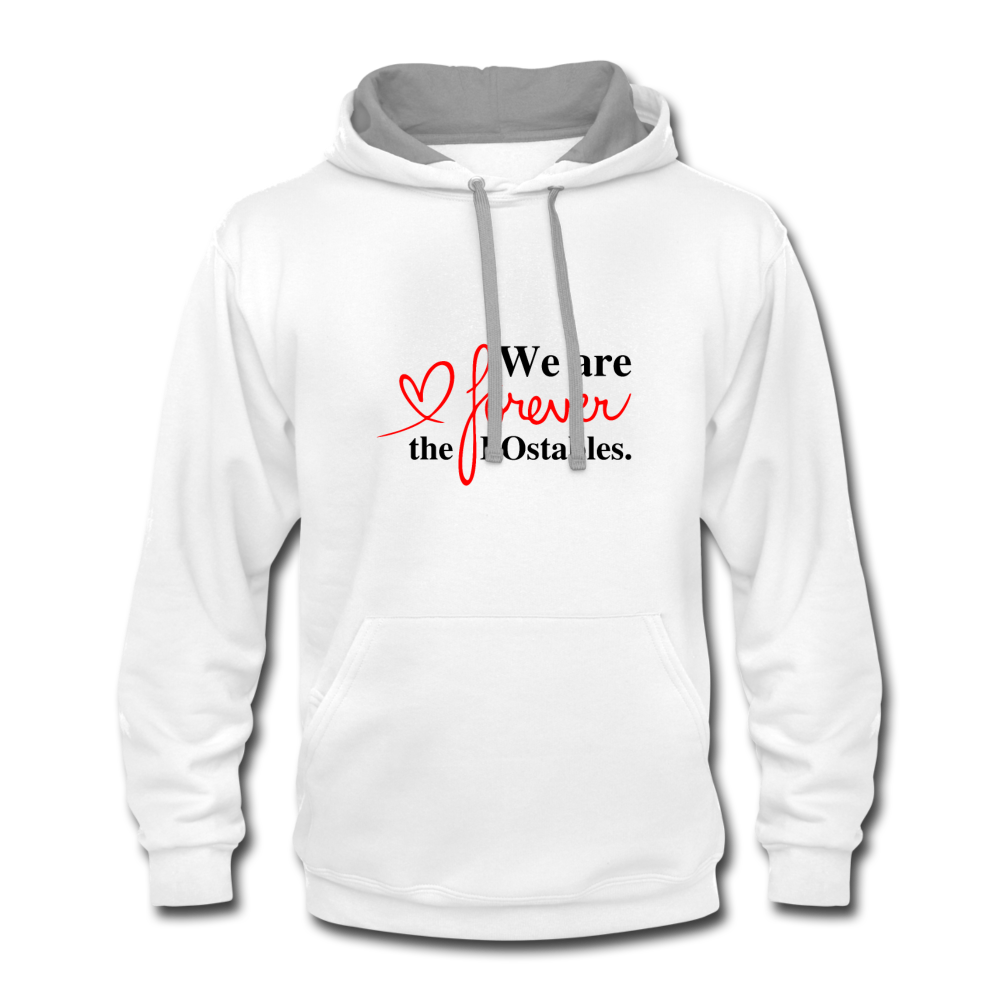 We are forever the POstables B Contrast Hoodie - white/gray