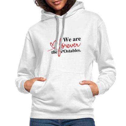 We are forever the POstables B Contrast Hoodie - white/gray