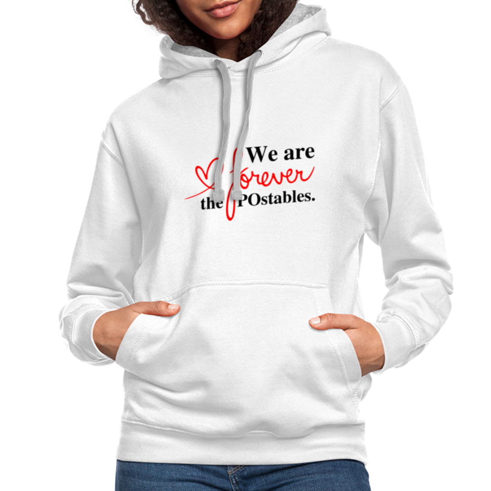 We are forever the POstables B Contrast Hoodie - white/gray