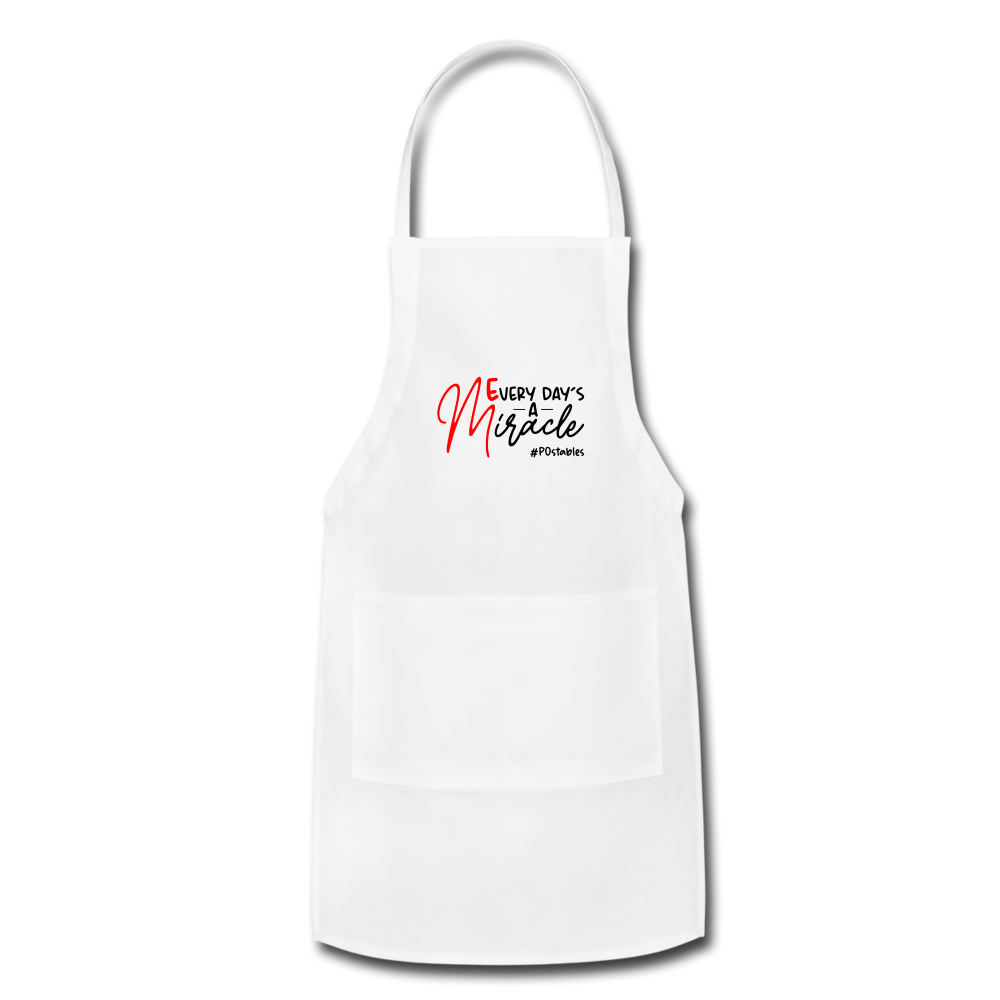 Every Day's A Miracle  B Adjustable Apron - white