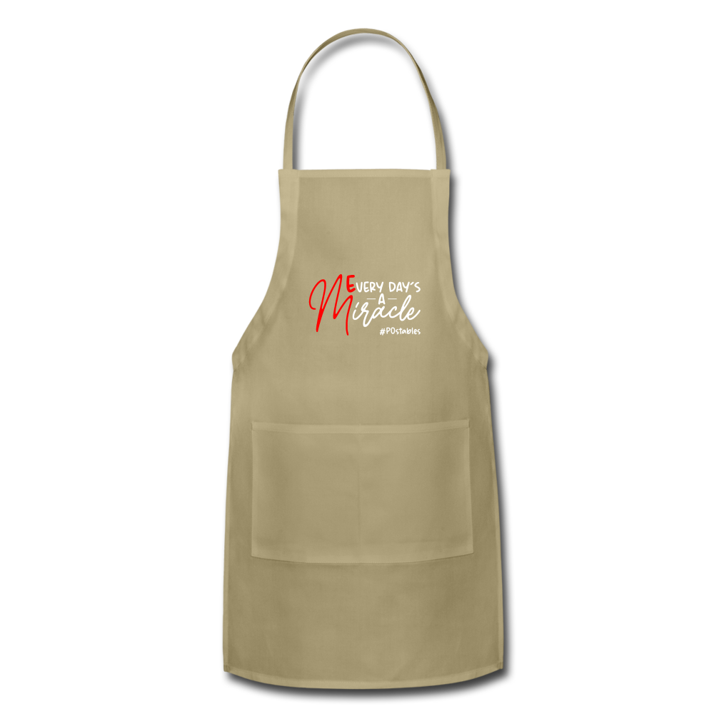 Every Day's A Miracle Adjustable Apron - khaki