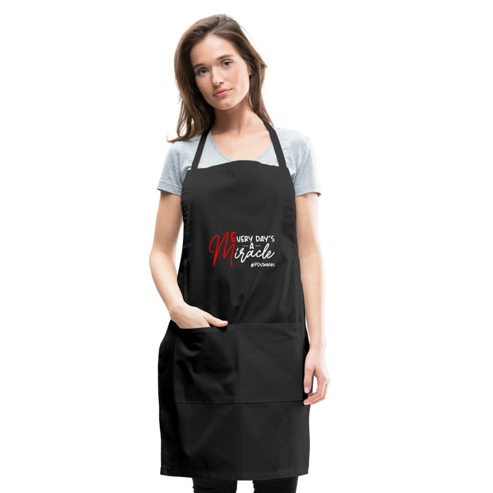 Every Day's A Miracle Adjustable Apron - black