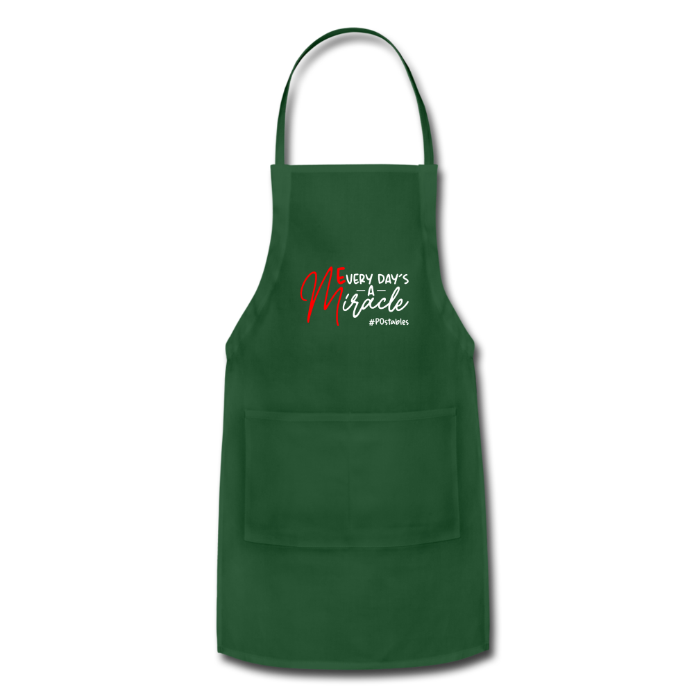 Every Day's A Miracle Adjustable Apron - forest green