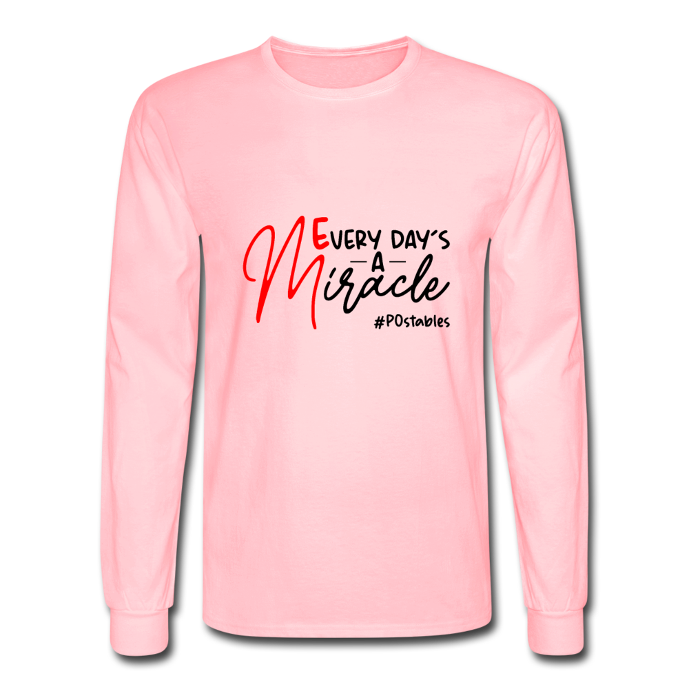 Every Day's A Miracle  B Men's Long Sleeve T-Shirt - pink