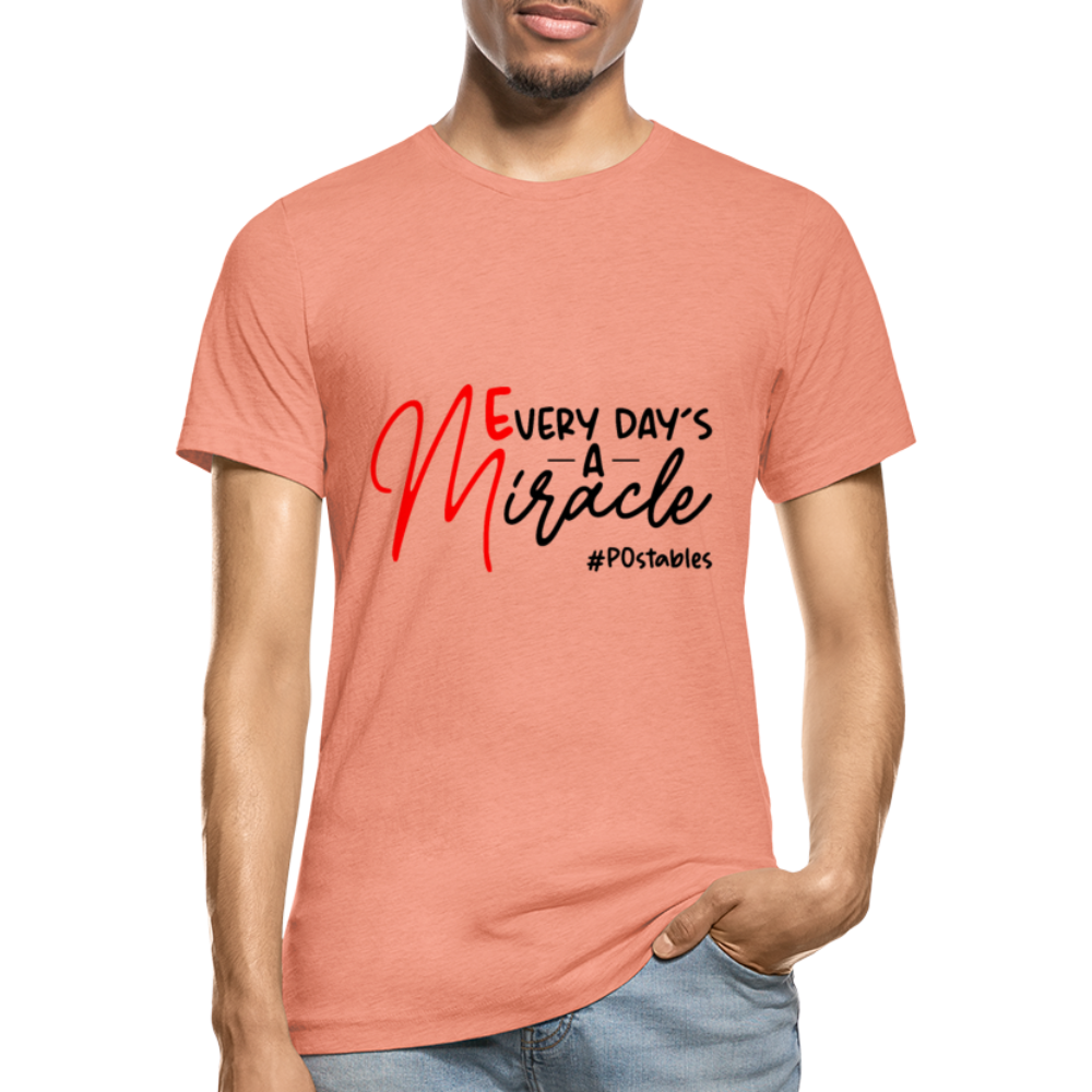 Every Day's A Miracle Unisex Heather Prism T-Shirt - heather prism sunset