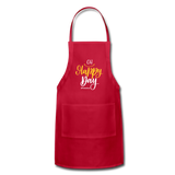 Oh Happy Day W Adjustable Apron - red