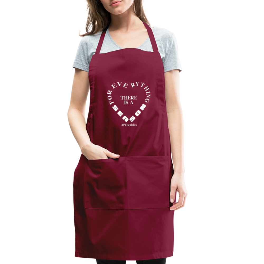 For Everything there is a Season W Adjustable Apron - burgundy