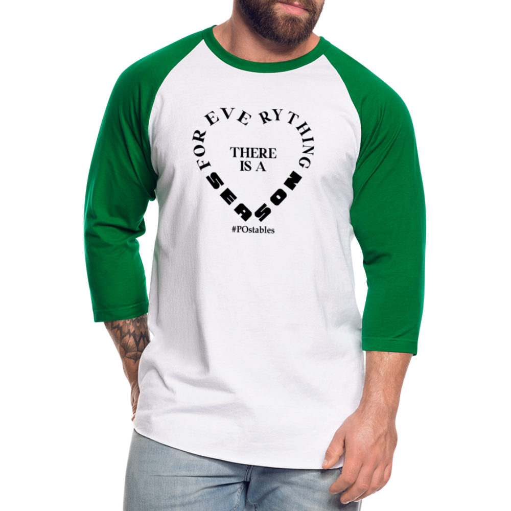 For Everything there is a Season B Baseball T-Shirt - white/kelly green
