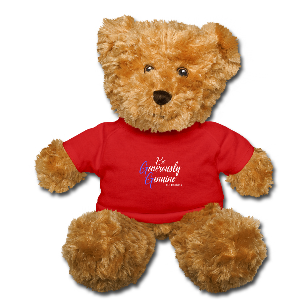 Be Generously Genuine W Teddy Bear - red