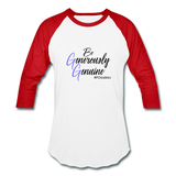 Be Generously Genuine B Baseball T-Shirt - white/red