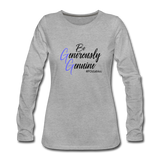 Be Generously Genuine B Women's Premium Long Sleeve T-Shirt - heather gray